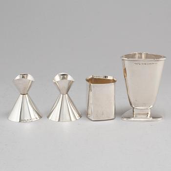 REY URBAN, 4 sterling silver items, Stockholm 1955, 1960 samt 1971.