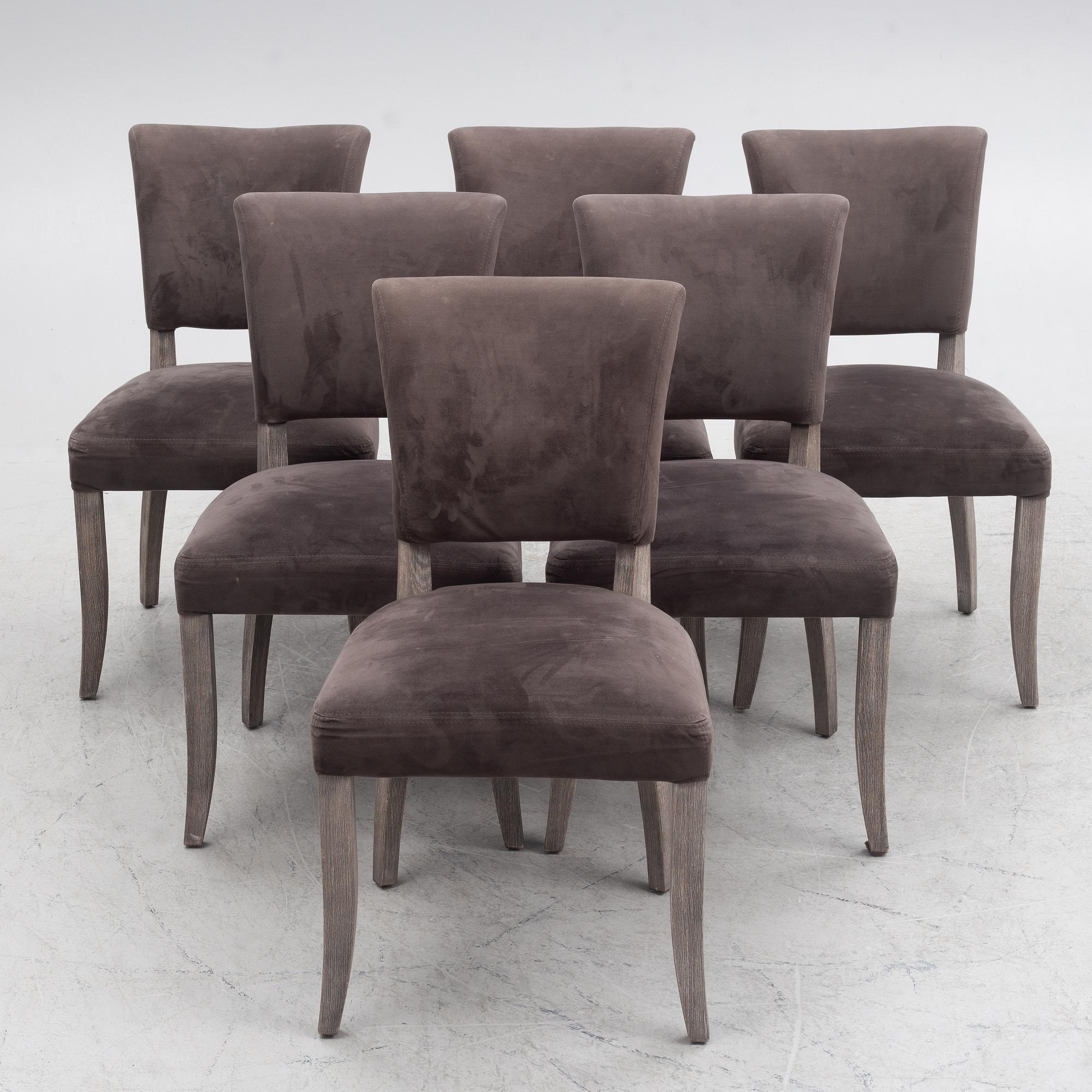 Six "Carera" dining chairs from Artwood.