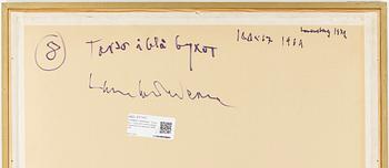 LAMBERT WERNER, "Torse au...", gouache med collage, signerad och daterad 1969.