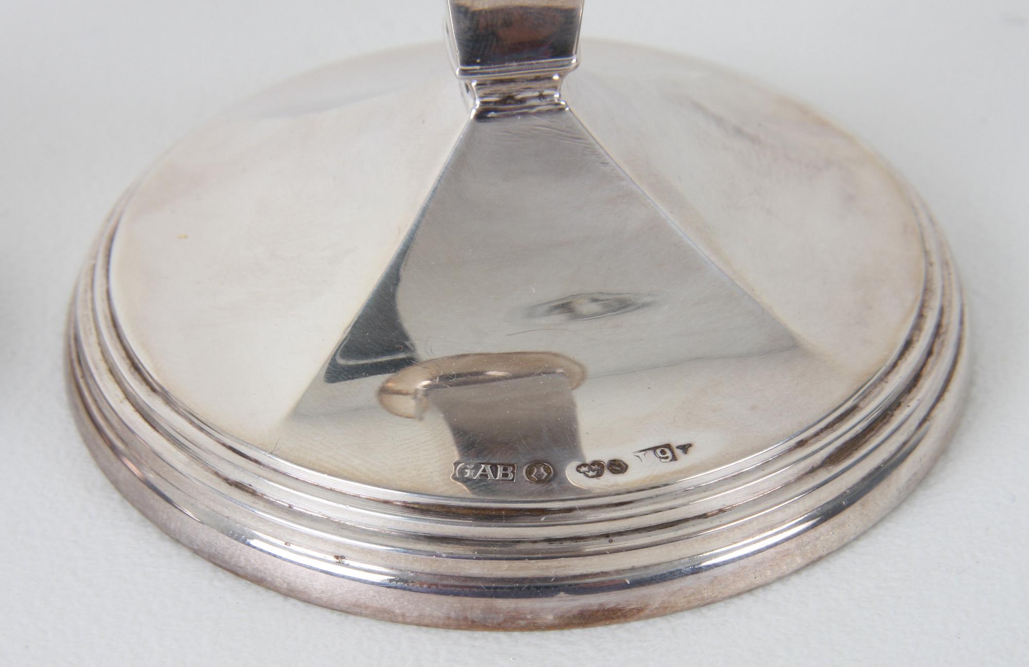 LJUSSTAKAR, ett par, silver, G.A.B 1959.