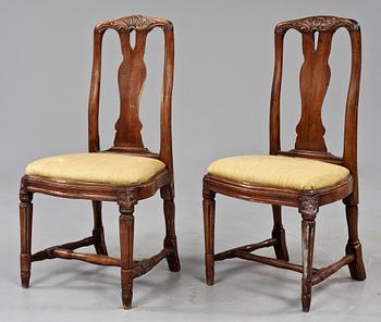 STOLAR, ett par, gustavianska 1700/1800-tal.