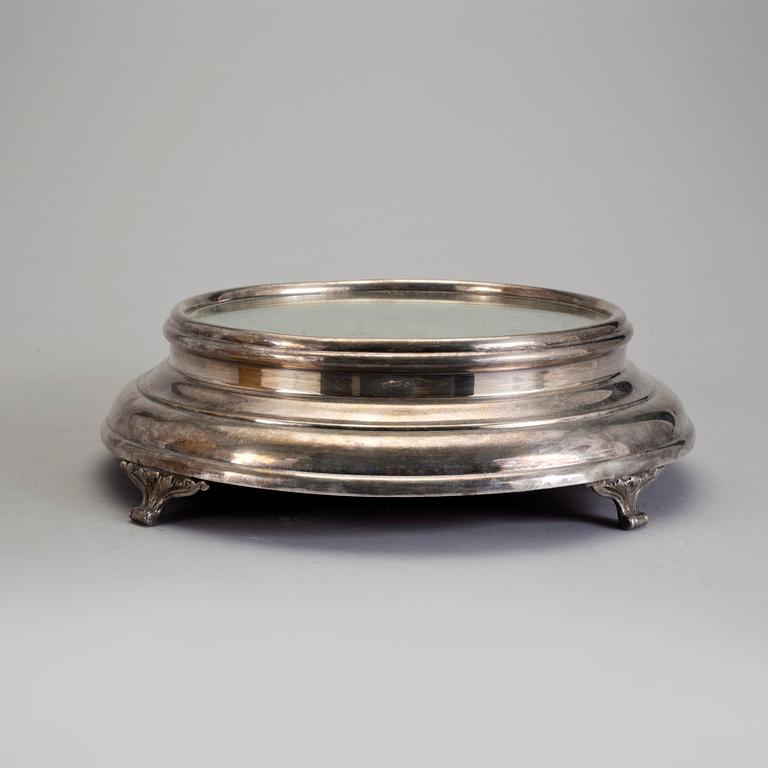 BORDSPLATEAU, nysilver, Danmark, 1800/1900-tal.