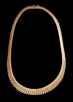 COLLIER, 18K guld. Vikt ca 34 g.