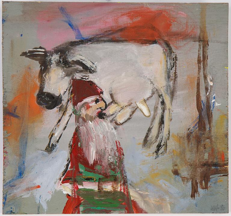 Karin Wikström, oil on panel, signed and dated -96.