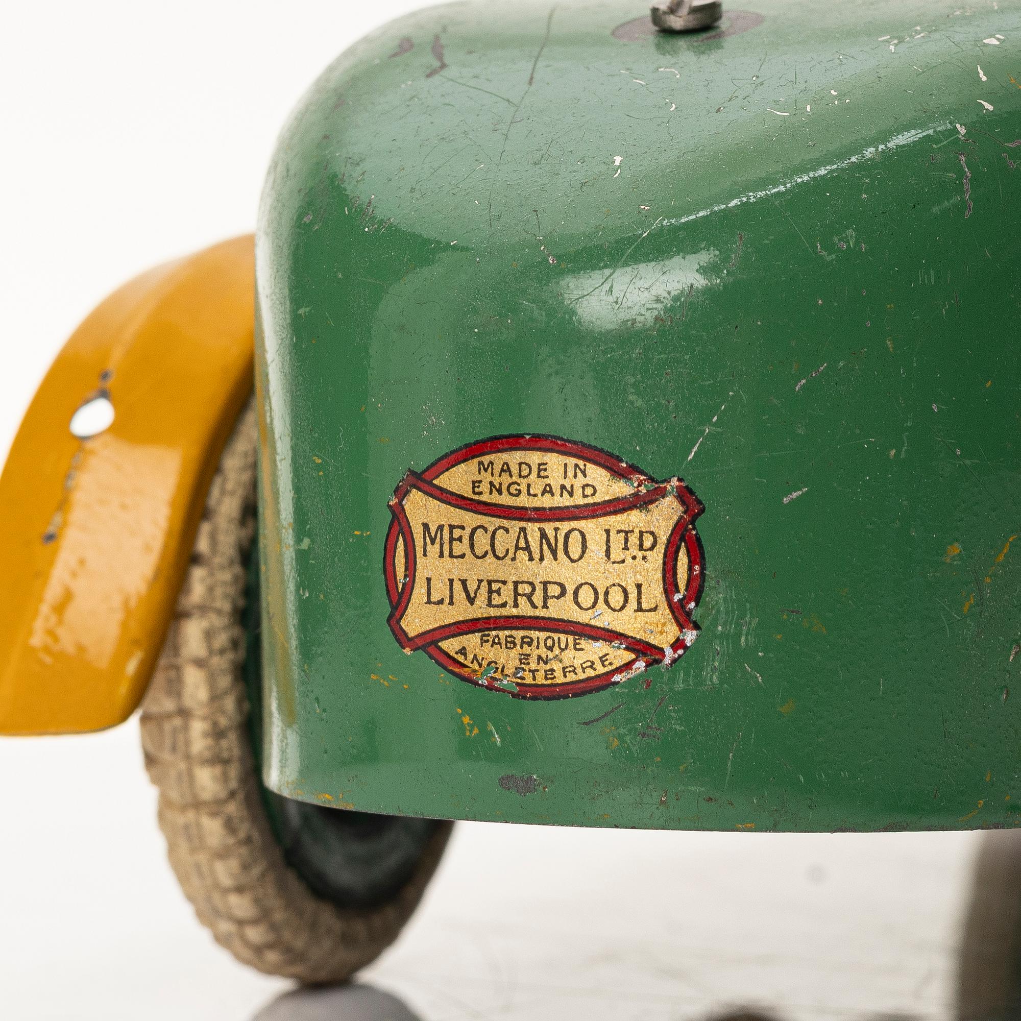 Meccano, racing car. England, 1930s.