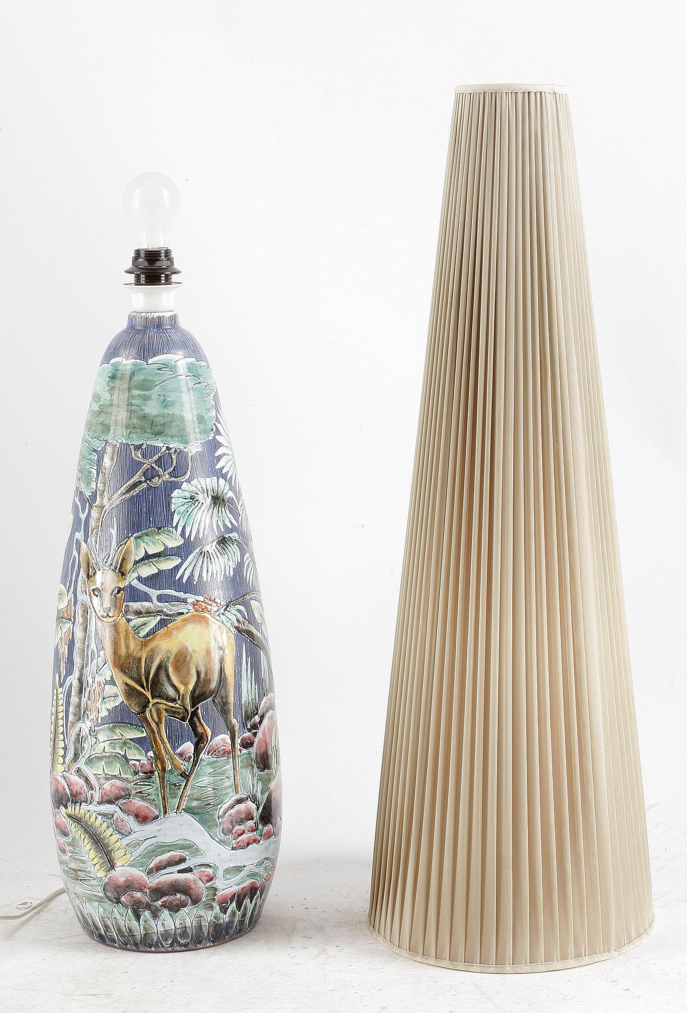 GOLVLAMPA, keramik, Tilgman, 1950/60-tal.