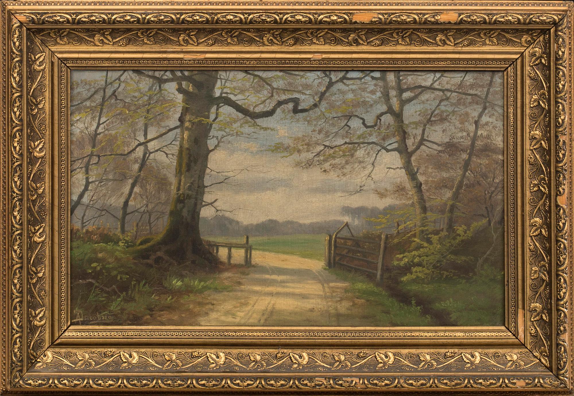 AUGUST JACOBSEN, oil on canvas. Signed.