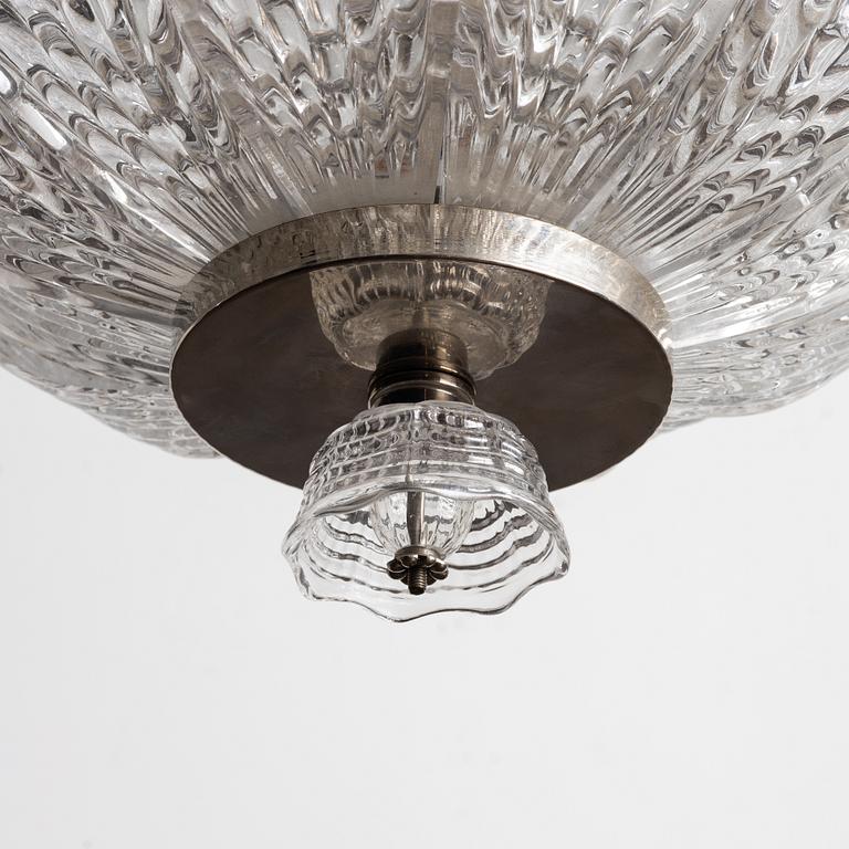 Fritz Kurz, taklampa, modellnummer "KD 946/1" Orrefors 1940-50-tal.