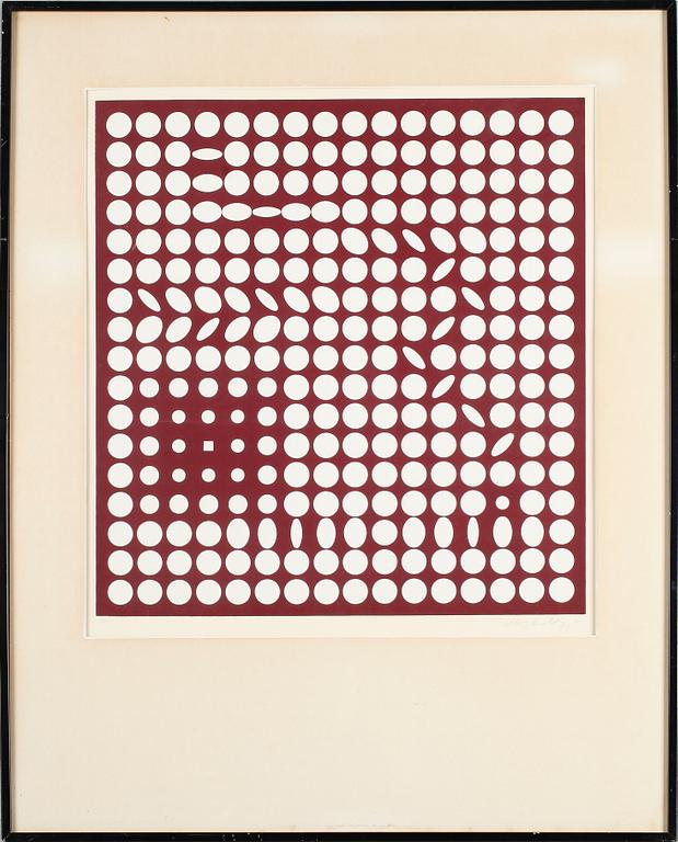 VICTOR VASARELY, färgseriegrafi, signerad och numrerad 12/50.