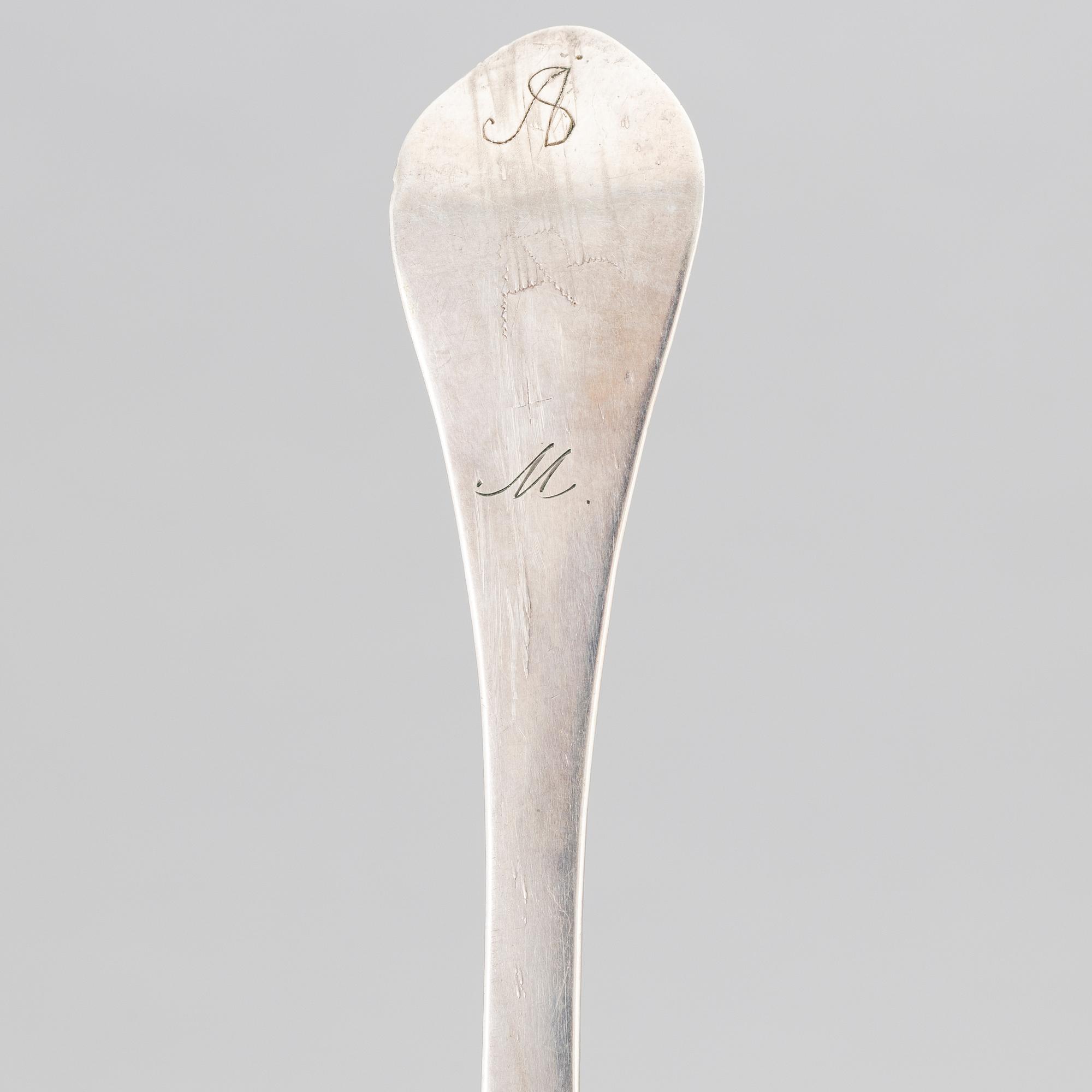 Hans Henriksson Wettersten, sk Råttsvansked, silver, barock, Vadstena (1682-1726).