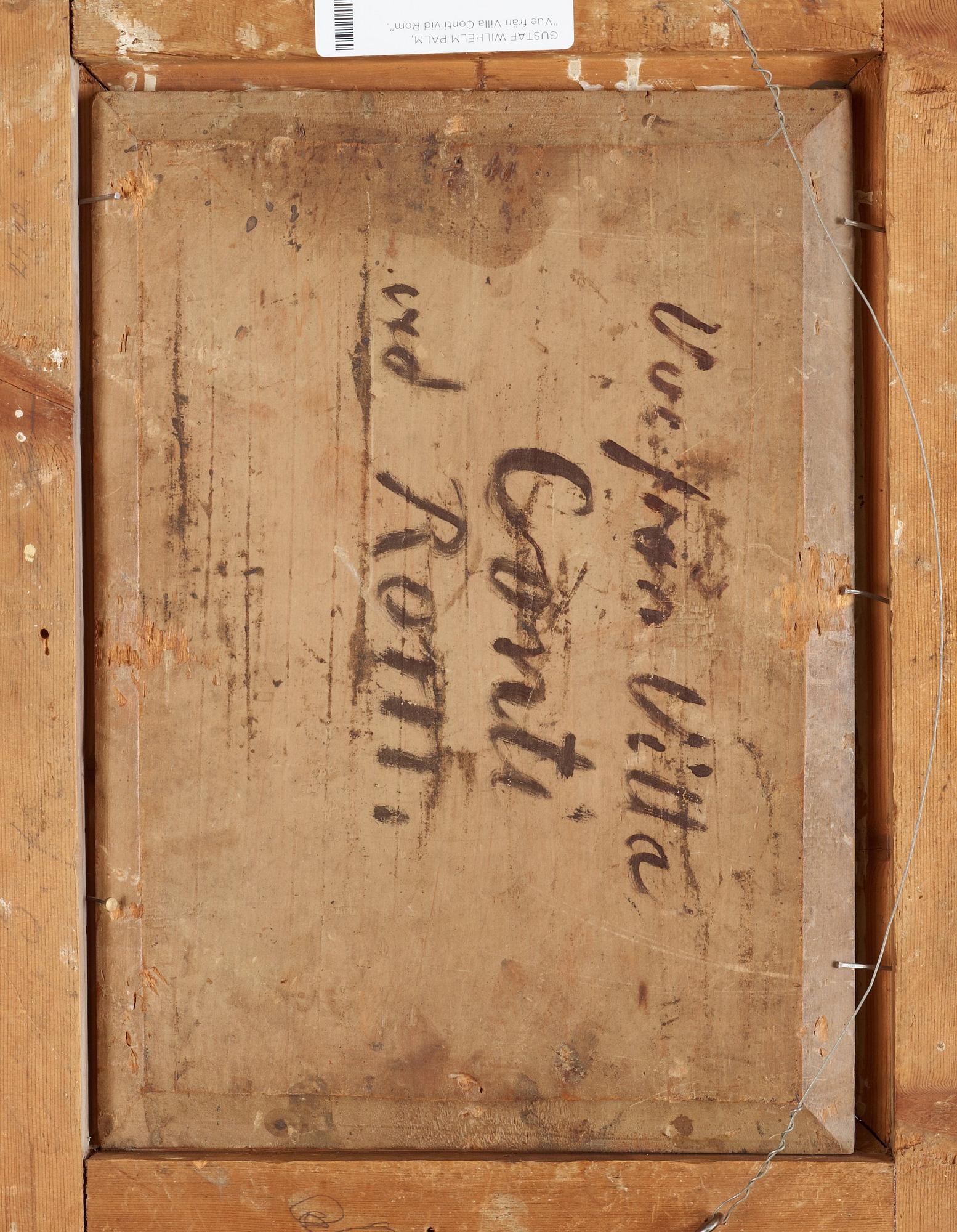 Gustaf Wilhelm Palm, "Vue från Villa Conti vid Rom" (View from Villa Conti outside Rome).