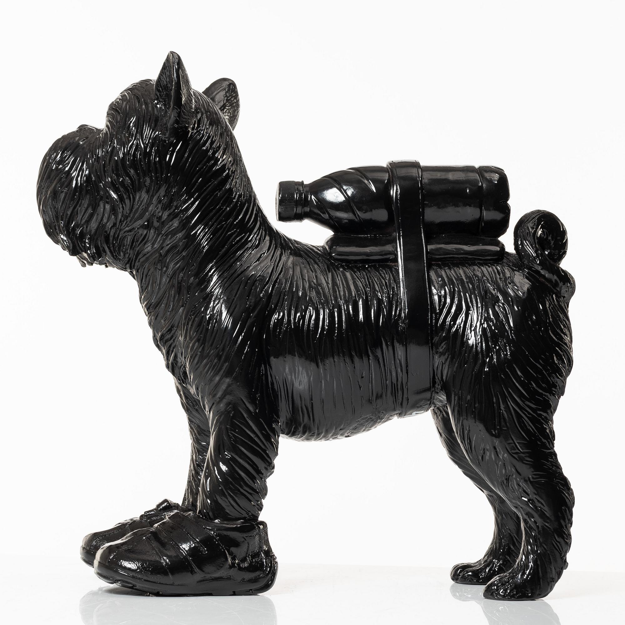 William Sweetlove, "Cloned Griffon Bruxellois with pet bottle" (Black).