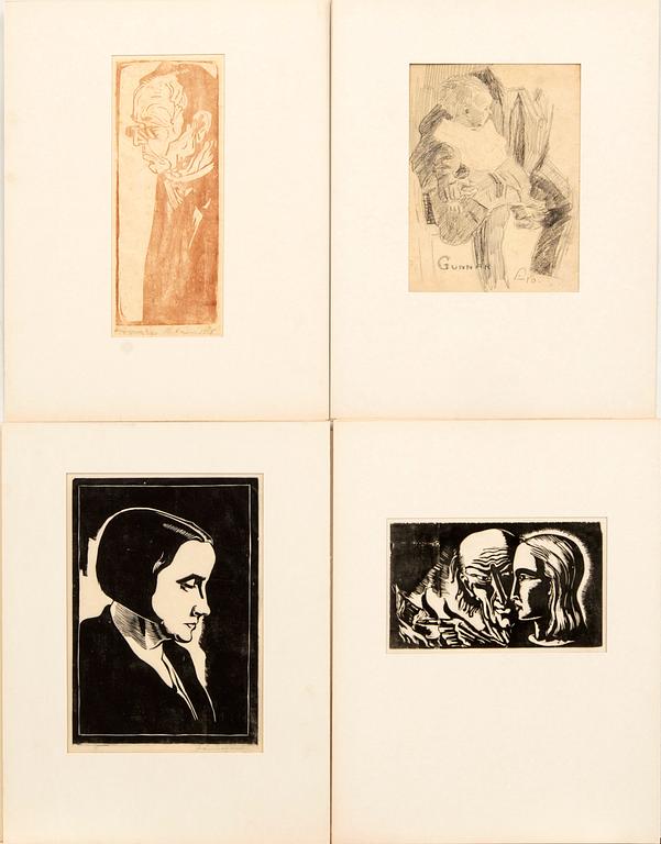 Pär Siegård, en samling träsnitt och teckningar  21+7 st.