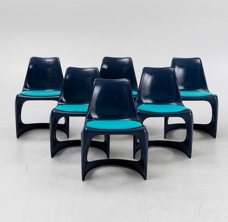 Steen Østergaard, a set of 6 '291' chairs, Denmark 1960's.