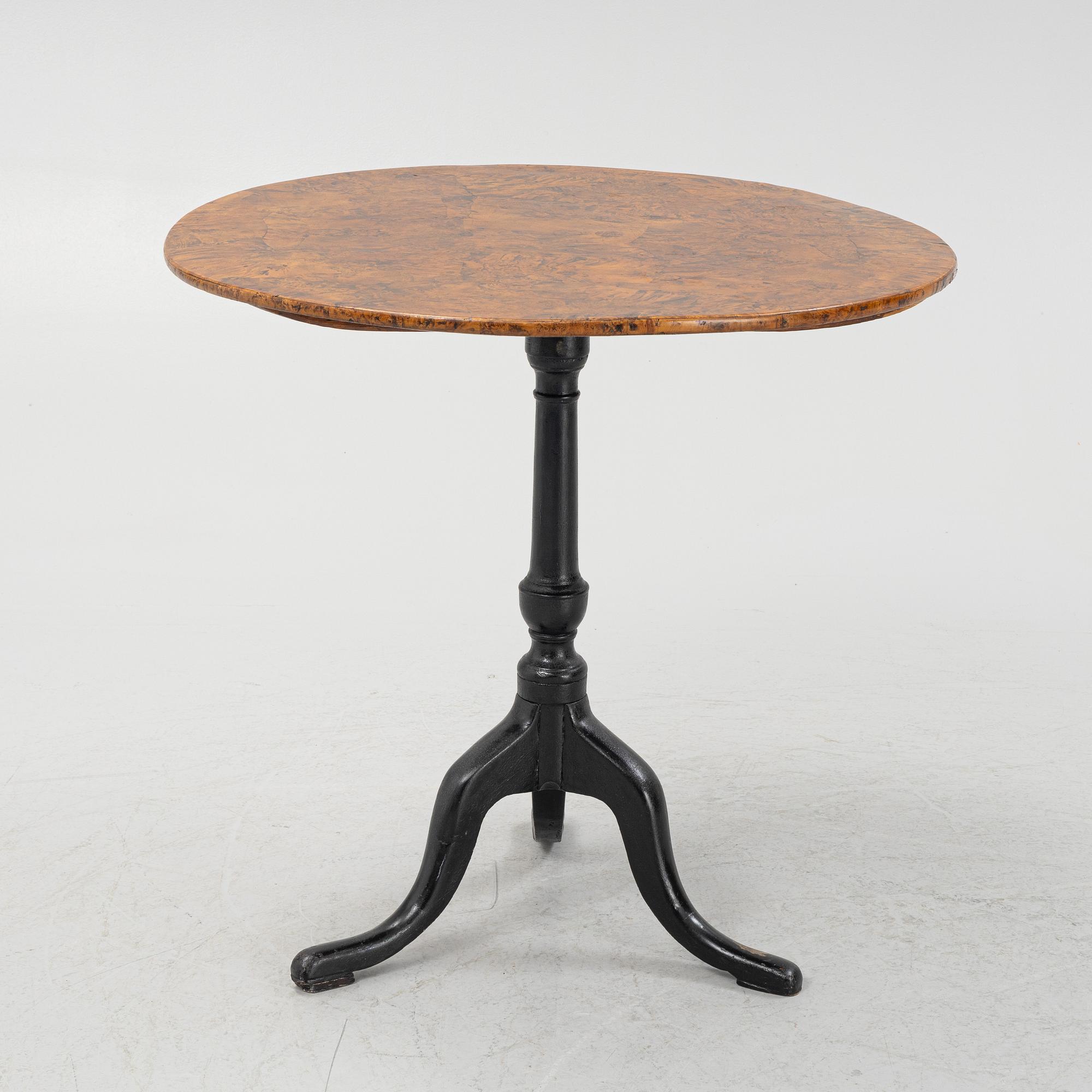 Fällbord, Mälardalen, omkring år 1800.