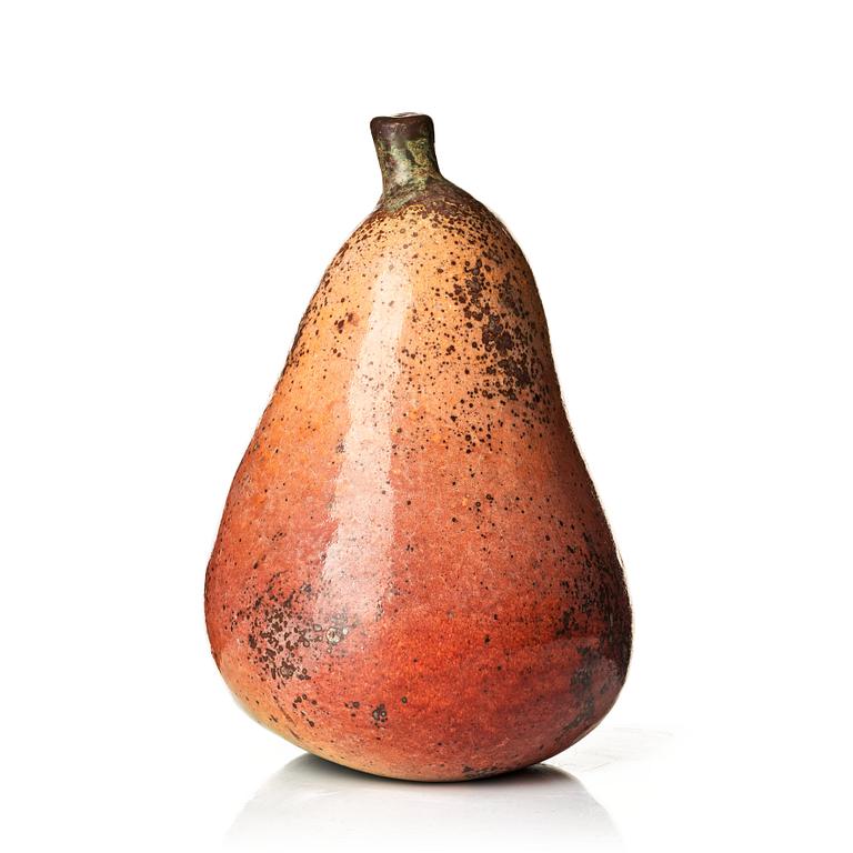 Hans Hedberg, a faience sculpture of a pear, Biot, France.