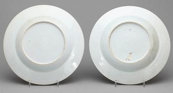 TALLRIKAR, 4 st, porslin, Kina 1700-tal.