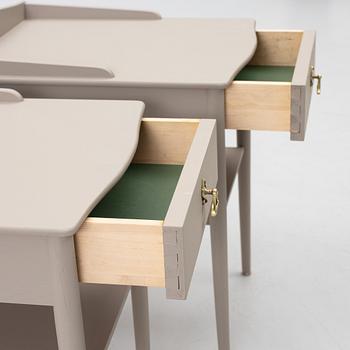 Sängbord ett par, Erik Andersson snickerifabrik, Rottne. 1900-talets slut,