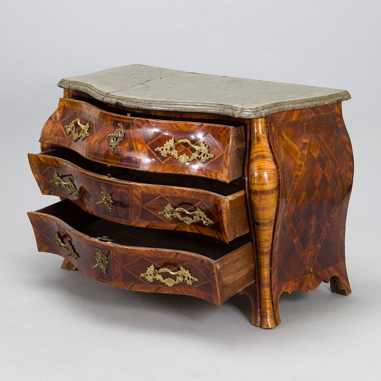 A Swedish Rococo chest of drawer attributed to Johan Neijber (Stockholm 1768-1795).