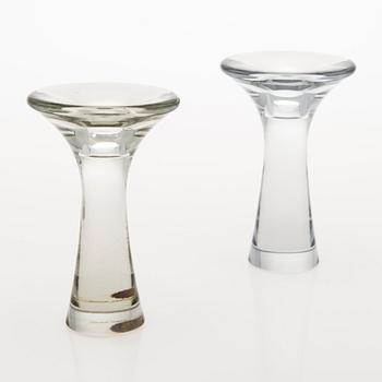 TAPIO WIRKKALA, kynttilänjalkapari, malli 3412, Iittala, 1900-luvun puoliväli.