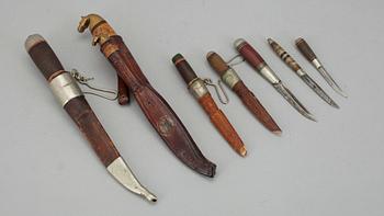 KNIVAR, 8 st. 1900-talets första hälft.