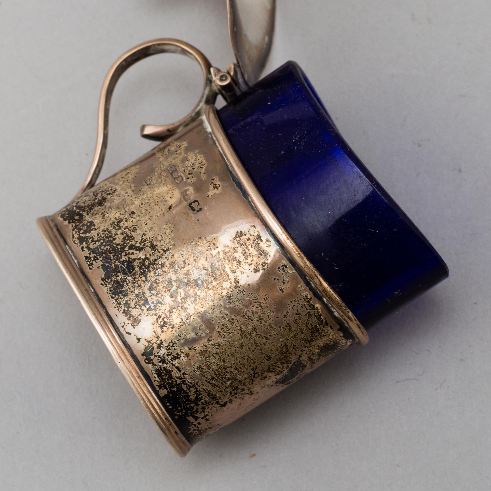 SAMLING SILVERFÖREMÅL, 5 stycken, bland annat Cornelius Saunders & Francis Shepard, Birmingham, England, 1897.