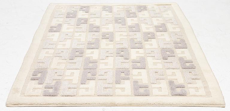 Sigvard Bernadotte, Rug, "Shangri-La", relief pile, signed SB, approximately 210 x 145 cm.