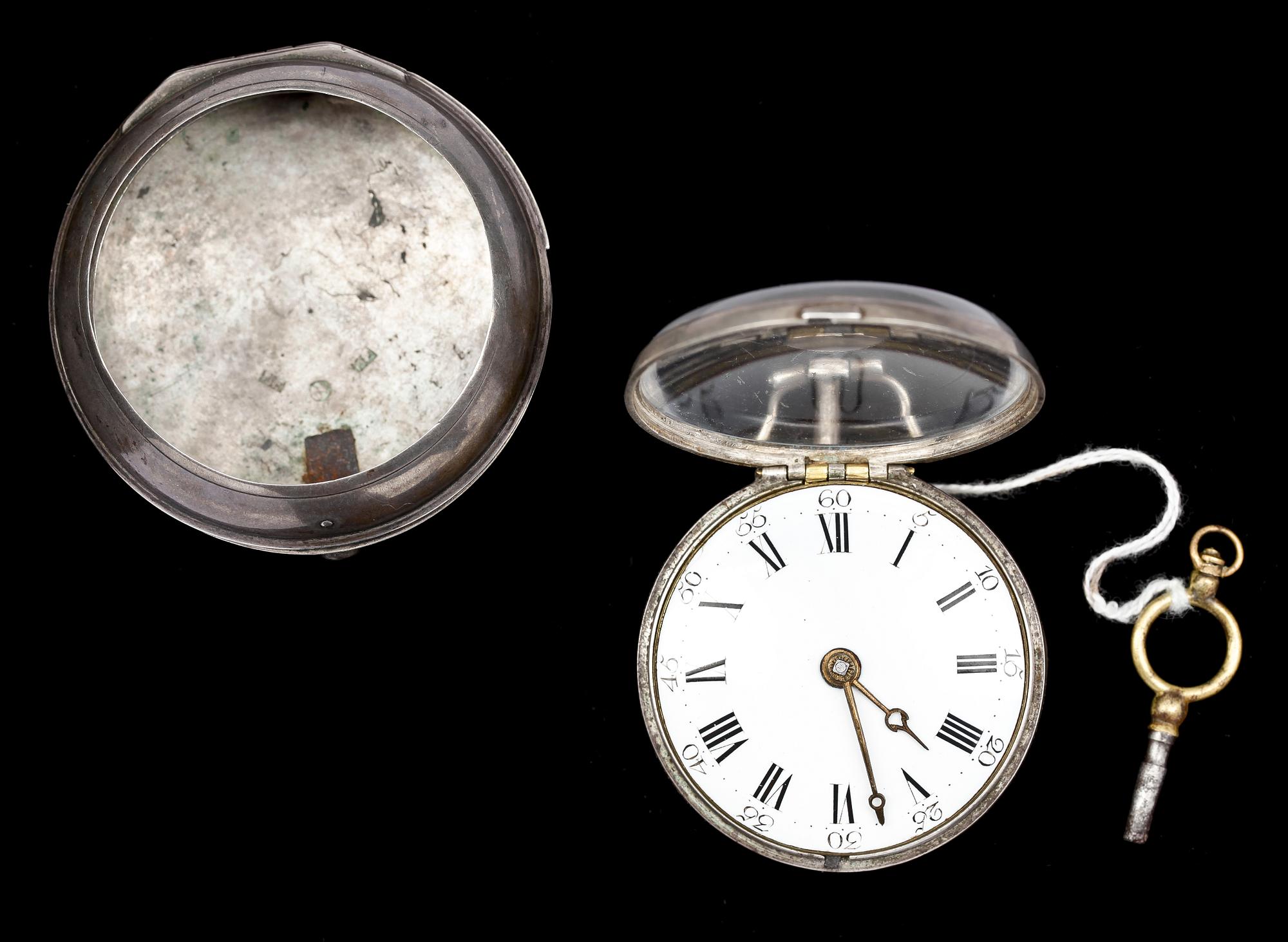 HERRFICKUR, silver, George Beefield, verksam ca 1760-86, London. Boetten stämplad 1777.