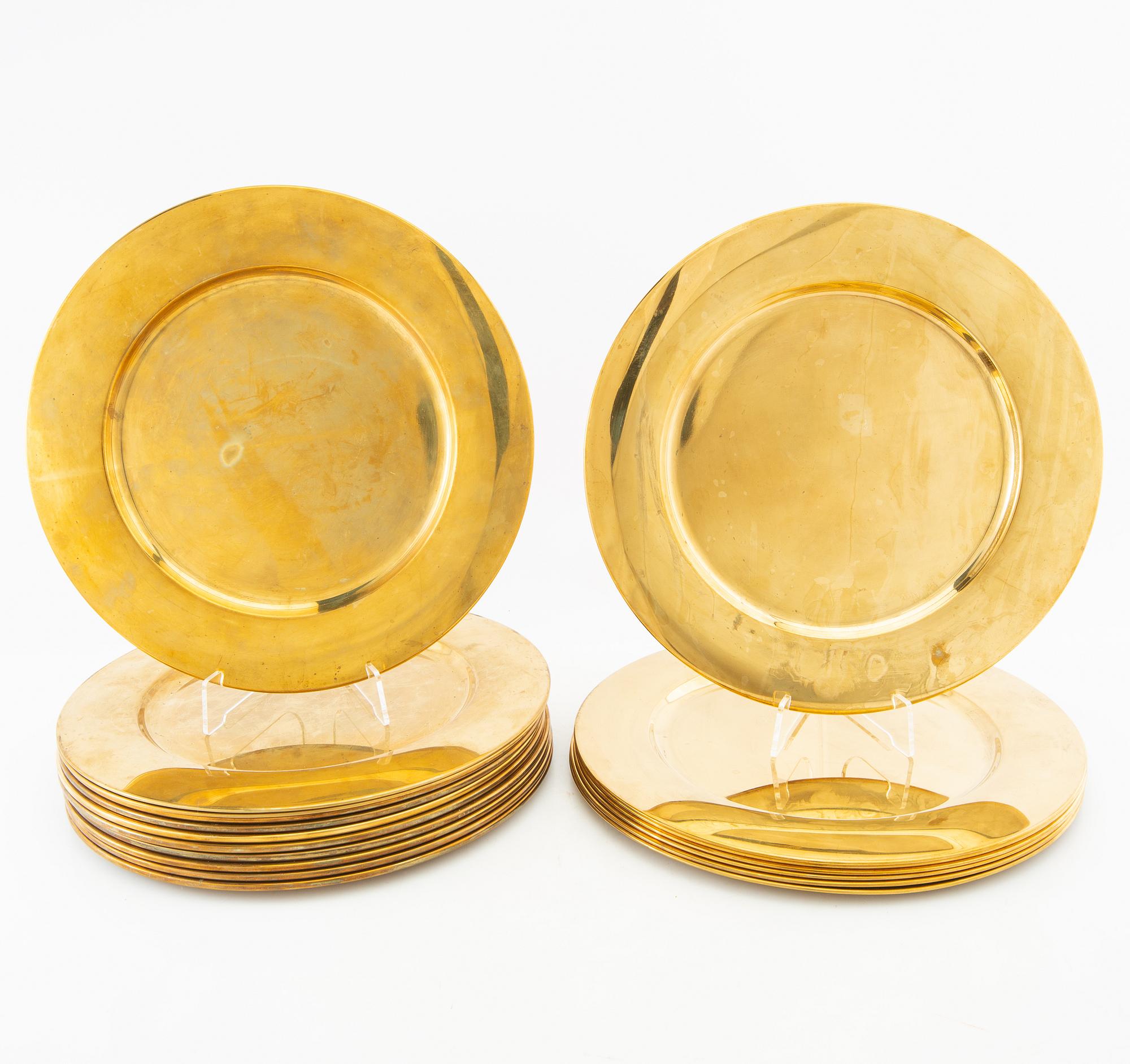 Cover plates 8 + 11 pcs partly Stelton mid-20th century.