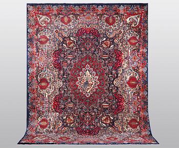 A carpet, Kashmar, ca 382 x 295 cm.