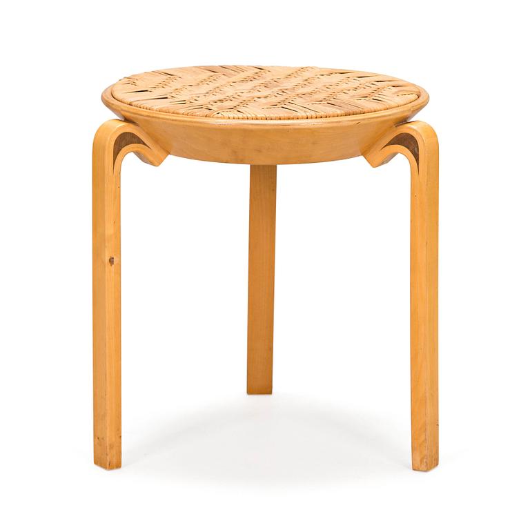 Alvar Aalto, a mid-20th-century 'V63' stool for O.Y. Huonekalu-ja Rakennustyötehdas A.B.