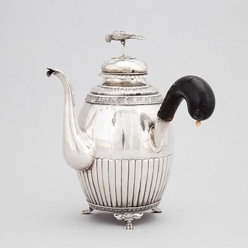 AF Hellman, kaffekanna, silver, empire, Uppsala 1831.