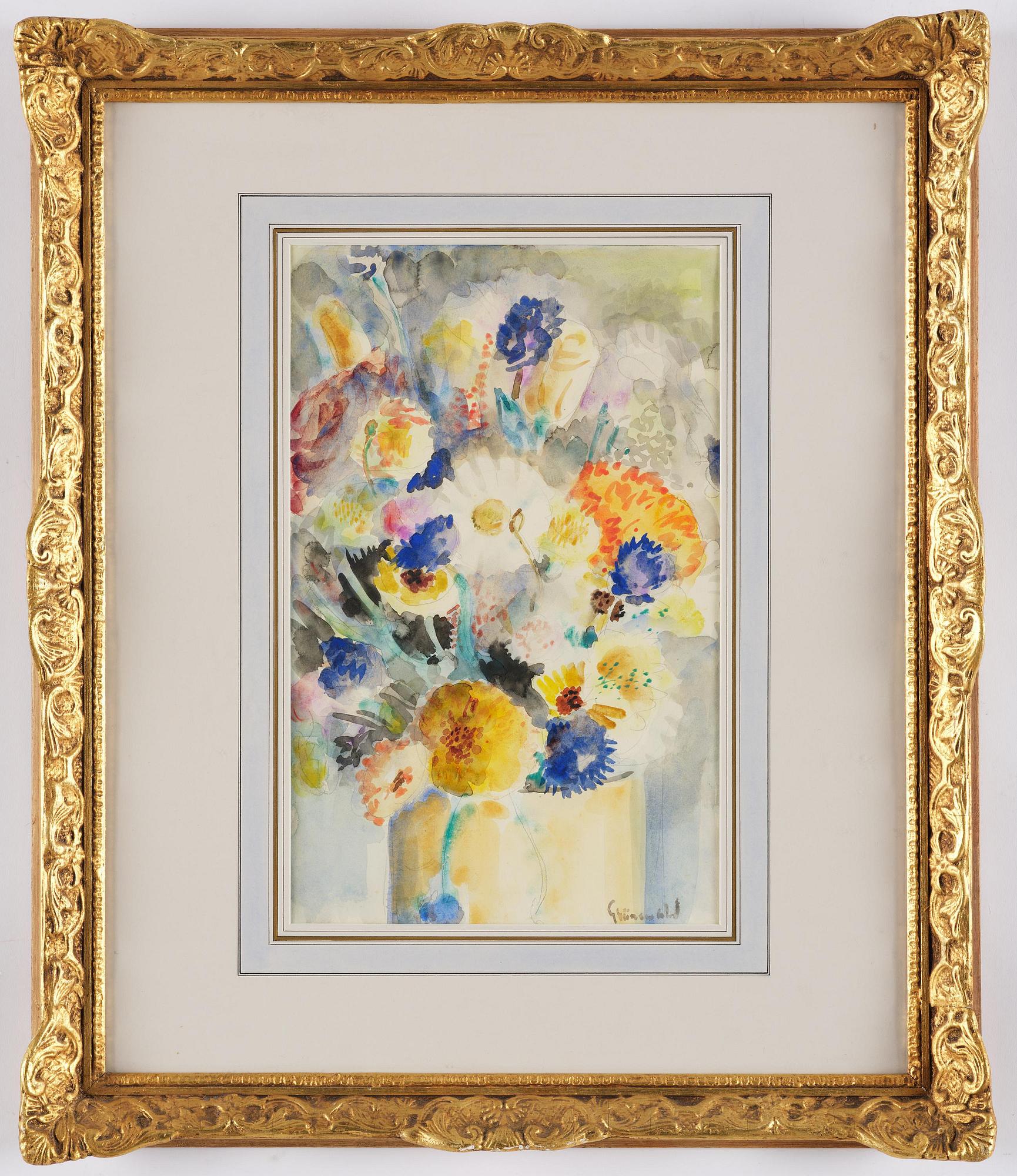 Isaac Grünewald, Flower still life.