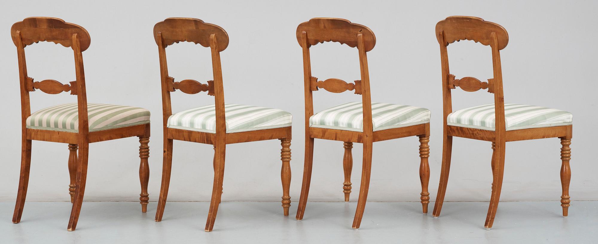 STOLAR, 4 st, senempire, 1800-talets första hälft/mitt.