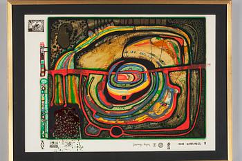 Friedensreich Hundertwasser, "Look at it on a rainy day (The Regentag portfolio)".