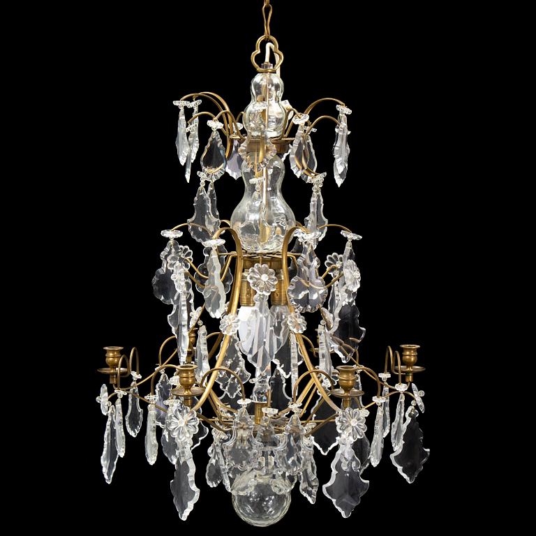 A Baroque style chandelier, second half of the 20th Century.