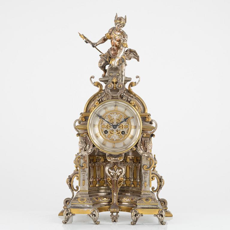 A Baroque style mantle clock, around 1900.