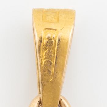 Pendant. 18K gold with citrines.