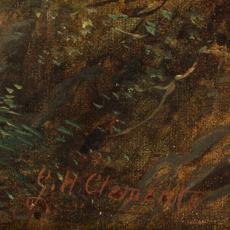 GEORGE HENRY CLEMENTS, troligen, olja på duk. Signerad GH Clements.