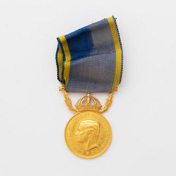 Medalj, 23K guld "för nit och redlighet i rikets tjänst".