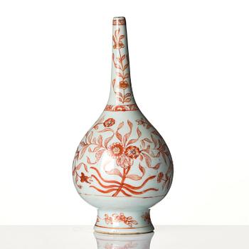 A set of three iron-red decorated water droppers, Qing dynasty, Kangxi (1662-1722).
