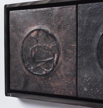 Dong-Soo Park, diptyk, blandteknik och akryl på duk, utförd 1997.