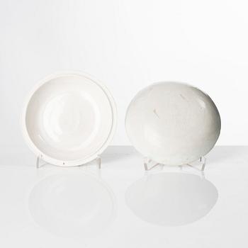 Two qingbai boxes with covers, Song dynasty (960-1279).