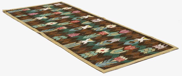 Märta Måås-Fjetterström, vävnad, "Täppan", gobelängteknik, ca 122 x 50 cm, signerad MMF.