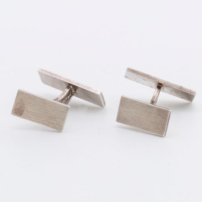 WIWEN NILSSON, cufflinks, sterling silver, Lund 1955.