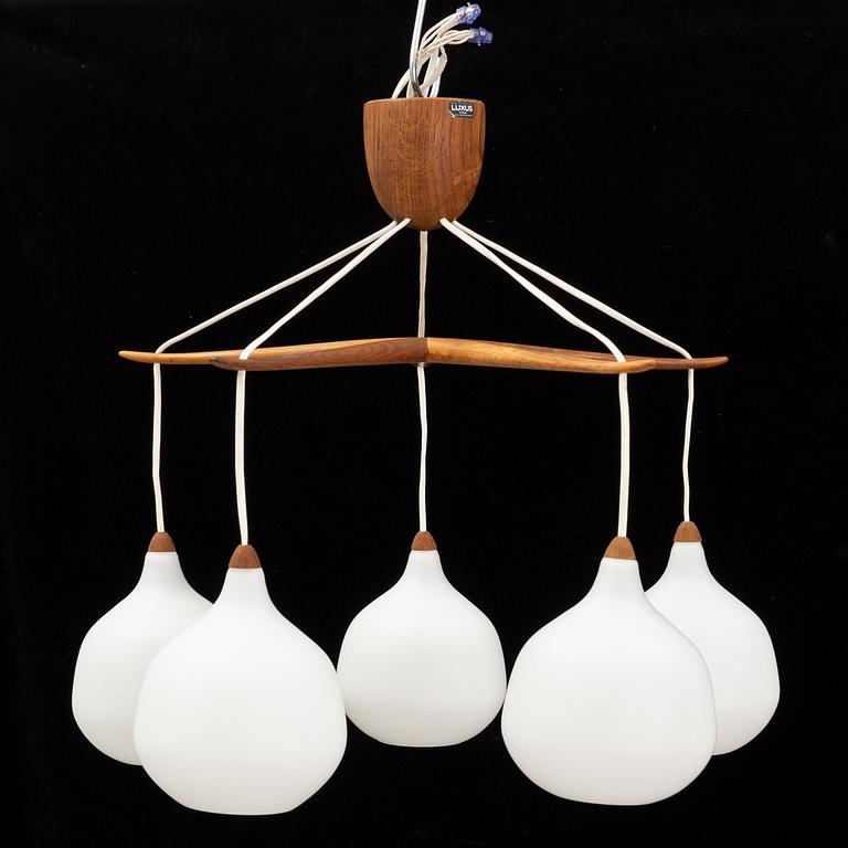 Uno & Östen Kristiansson, taklampa, Luxus, Vittsjö, 1950/60-tal.