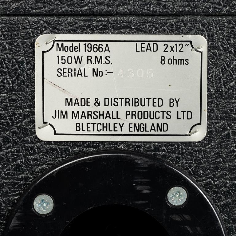 Marshall, "1966A Lead", speaker cabinet, England.