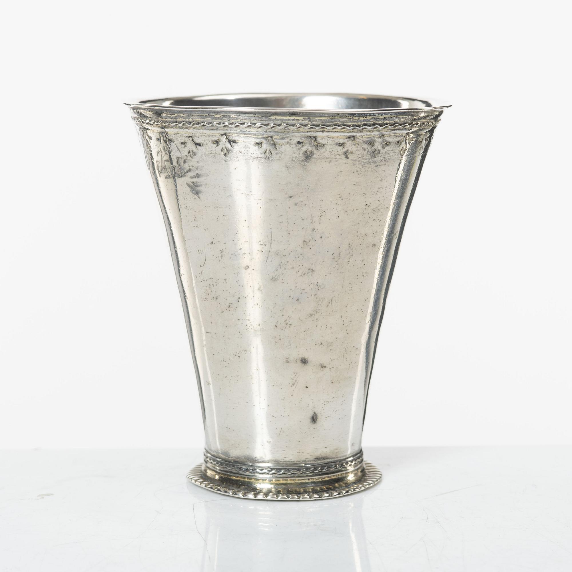 A silver beaker, mark of Christoffer Wasserman, (active 1734-1770) Lindesberg, Sweden.