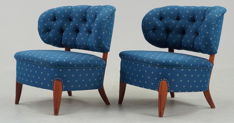 FÅTÖLJER, ett par, Otto Schultz, 1940-50-tal.