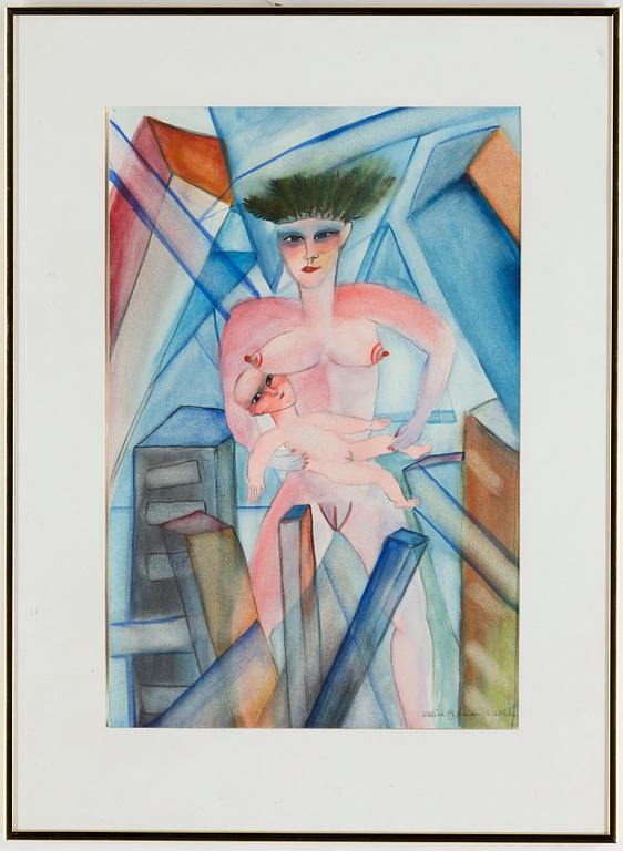 Ulrica Hydman-Vallien, watercolour, signed.